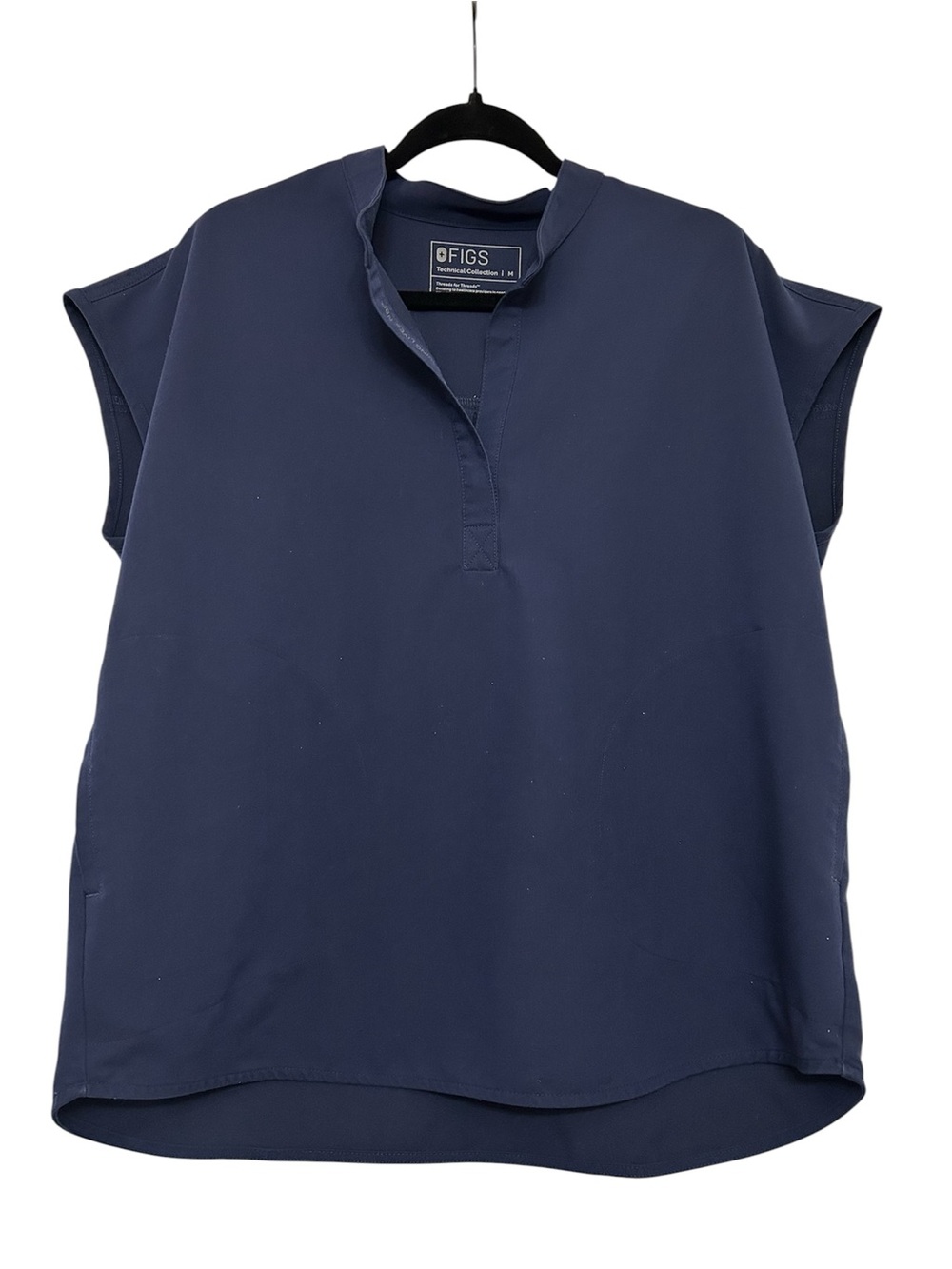 Figs Womens Rafaela Navy Blue Scrub Top Sz M Healthcare